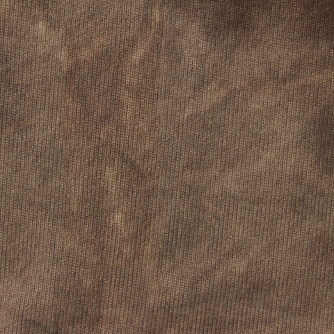 Brushed Polyester Stretch Chunky Knit Fabric, 170 gsm, 152 cm — Khaki