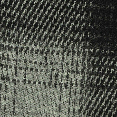 Black Plaid Jacquard, Poly-Viscose, 275 gsm