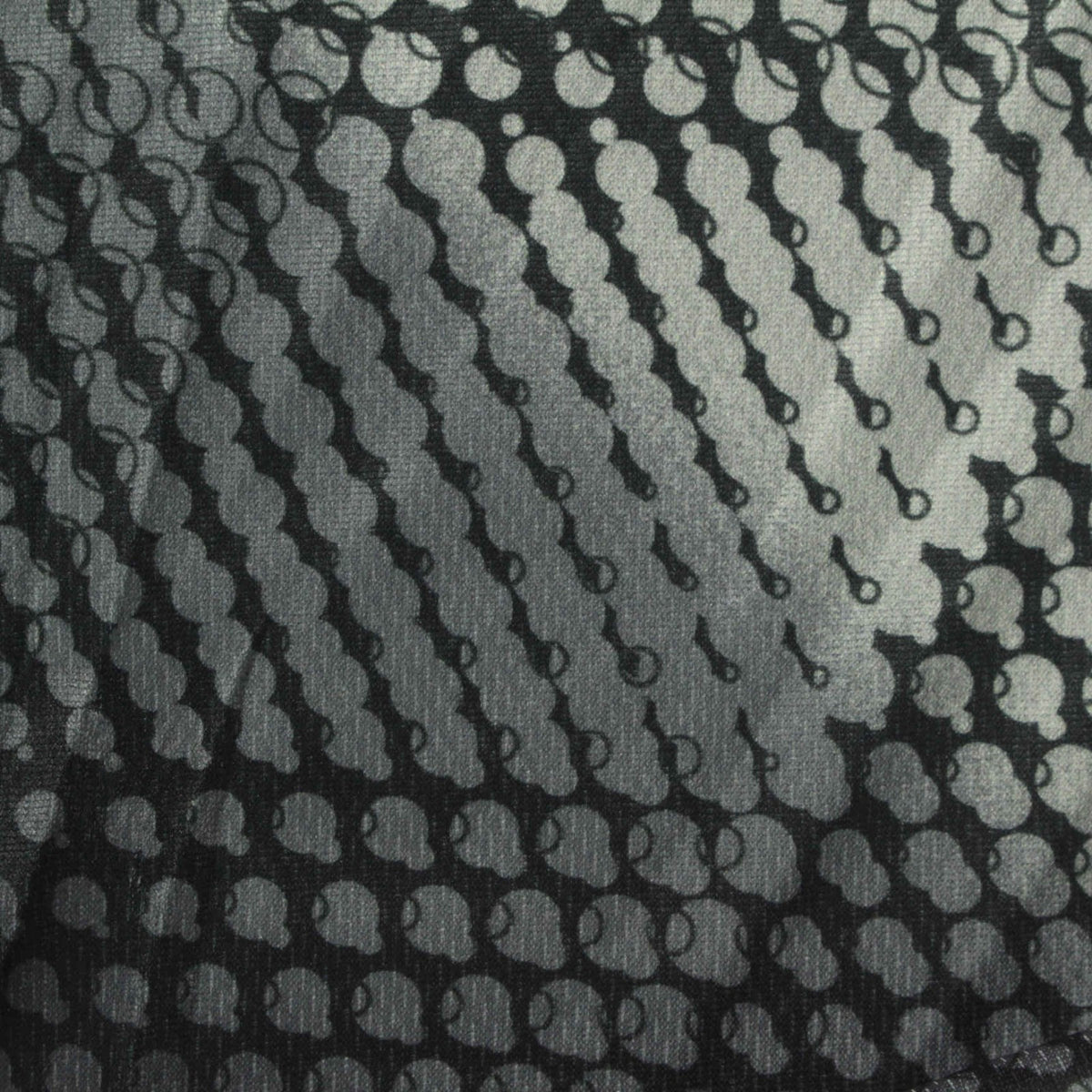 Grey Geometric-Circle Birdseye Knit, Polyester