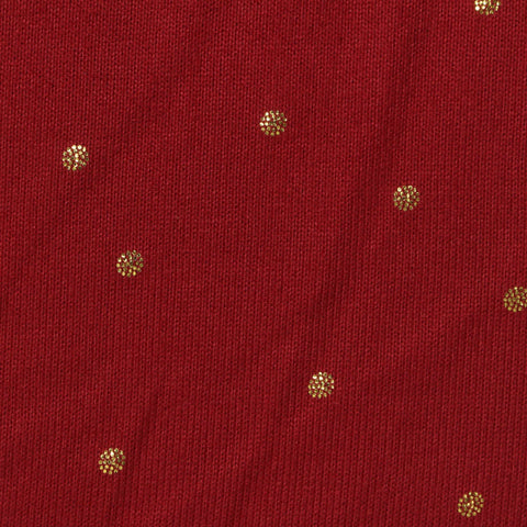 Red Dots Chunky Knit, Polyester, 170 gsm