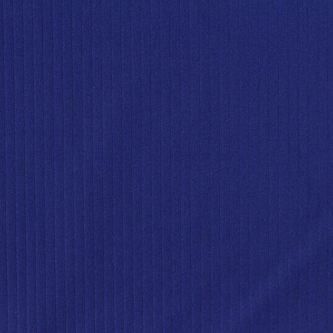 Nylon Stretch Rib Knit Fabric, 230 gsm, 135 cm — Blue