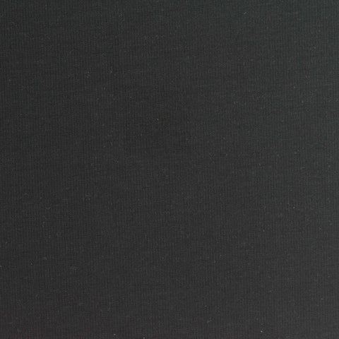 Polyester Viscose Blend Stretch Ponte Knit Fabric, 210 gsm, 150 cm — Black