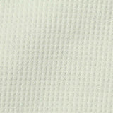 Brushed Polyester Viscose Stretch Waffle Knit Fabric, 310 gsm, 140 cm — White — texture