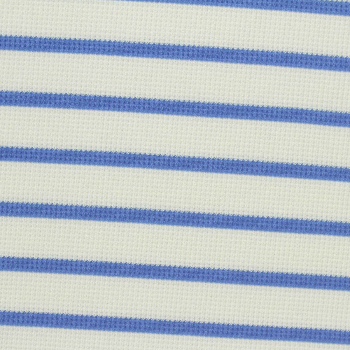 Blue Horizontal-Stripe Waffle Knit, Nylon