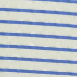 Blue Horizontal-Stripe Waffle Knit, Nylon