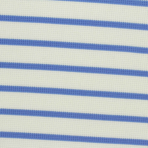 Blue Horizontal-Stripe Waffle Knit, Nylon