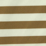 Brown Horizontal-Stripe Waffle Knit, Nylon-Spandex — texture