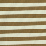 Brown Horizontal-Stripe Waffle Knit, Nylon-Spandex