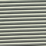 Black Horizontal-Stripe Waffle Knit, Nylon-Spandex
