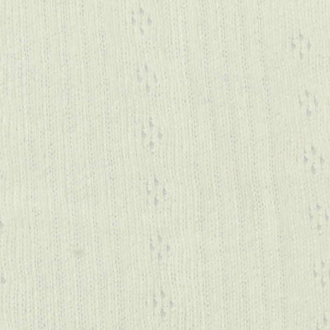 Cream Eyelet Rib Knit, Cotton