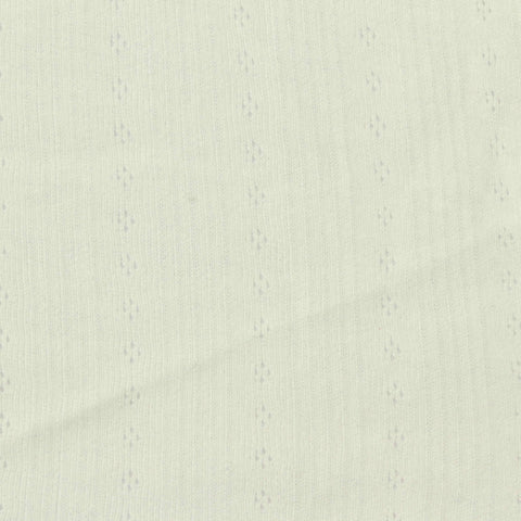 Cream Eyelet Rib Knit, Cotton