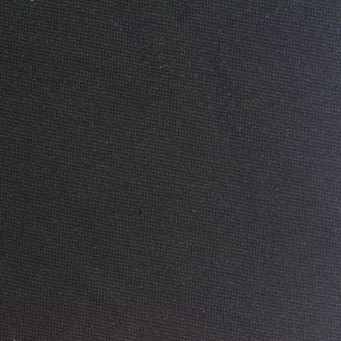Cotton Stretch Rib Knit Fabric, 400 gsm, 165 cm — Black