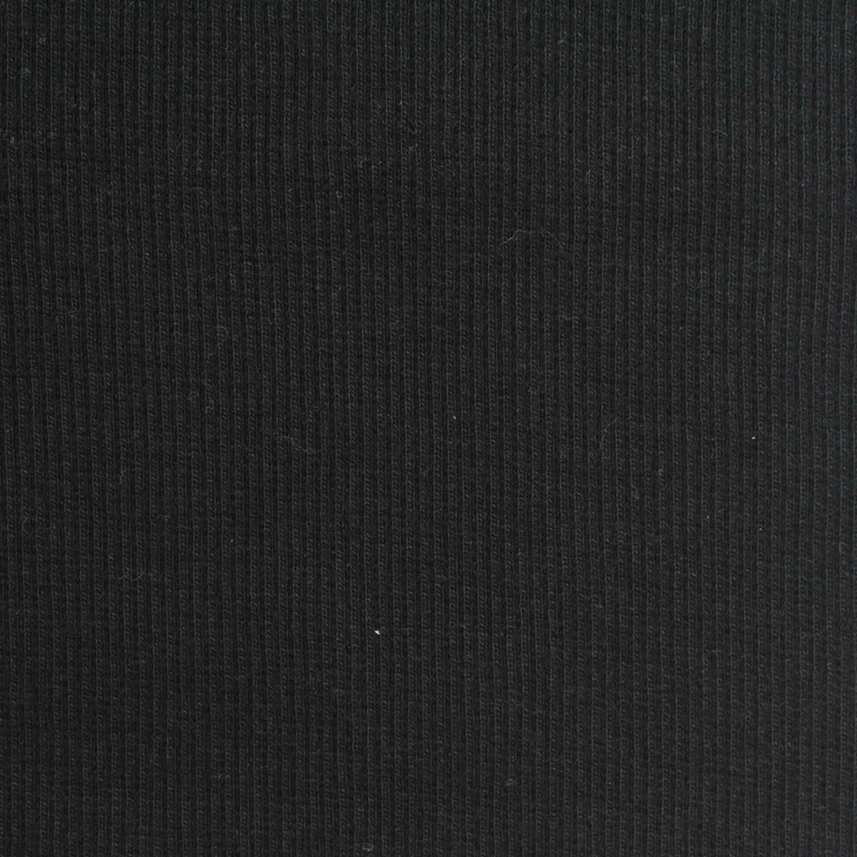 Cotton Stretch Rib Knit Fabric, 404 gsm, 165 cm — Black