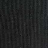 Cotton Stretch Rib Knit Fabric, 404 gsm, 165 cm — Black