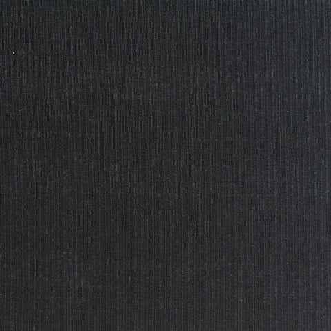Cotton Stretch Rib Knit Fabric, 280 gsm, 130 cm — Black