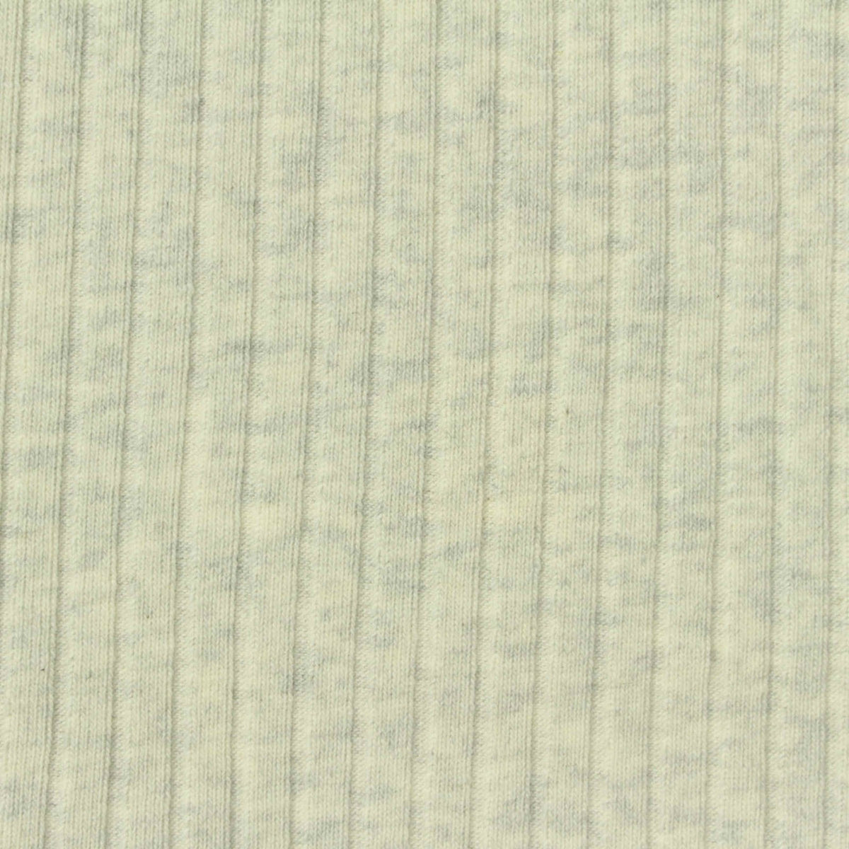 Light Grey Marl Rib Knit, Cotton, 280 gsm
