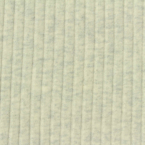 Light Grey Marl Rib Knit, Cotton, 280 gsm