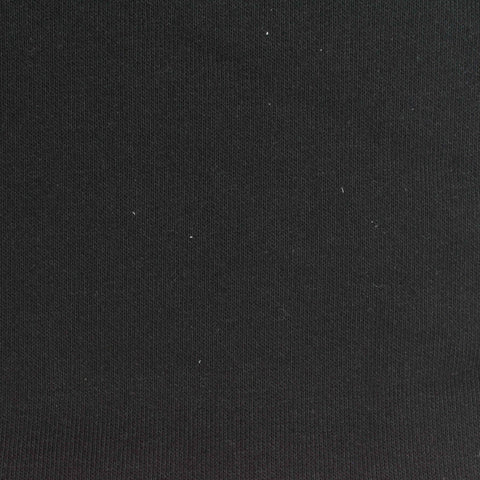 Brushed Cotton Polyester French Terry Fabric, 295 gsm, 170 cm — Black