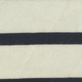 Navy Horizontal-Stripe Jersey Knit, Cotton — texture