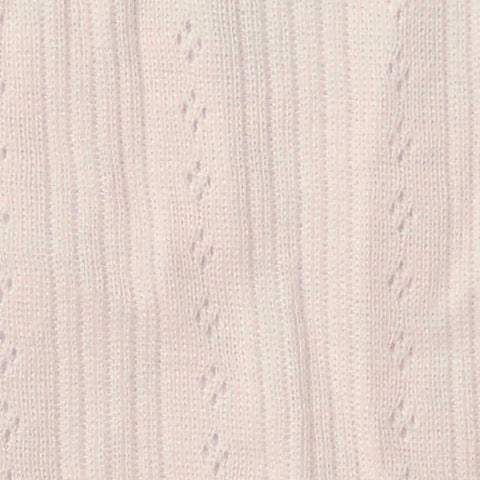 Pale Pink Small-Diamond Rib Knit, Cotton