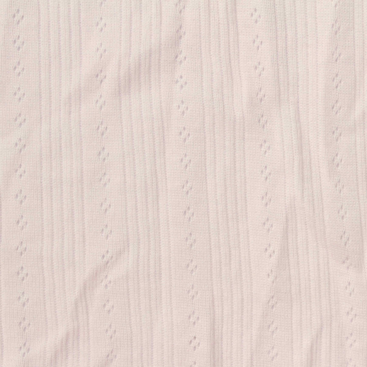 Pale Pink Small-Diamond Rib Knit, Cotton