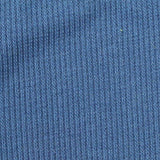 Cotton Polyester Stretch Rib Knit Fabric, 260 gsm, 115 cm — Blue — texture