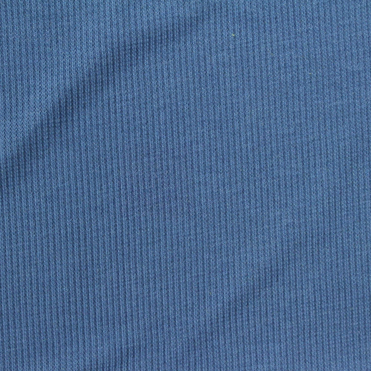 Cotton Polyester Stretch Rib Knit Fabric, 260 gsm, 115 cm — Blue