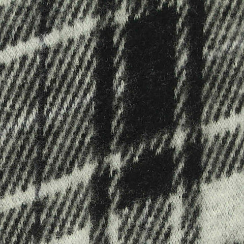Black Plaid Jacquard, Polyester, 300 gsm, 160 cm
