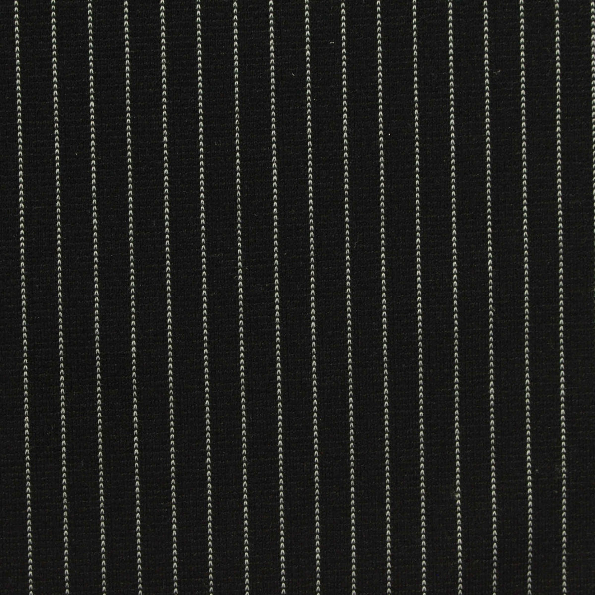 Black Vertical-Pinstripe Ponte Knit, Polyester