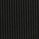 Black Vertical-Pinstripe Ponte Knit, Polyester