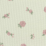Pink Roses Waffle Knit, Poly-Cotton