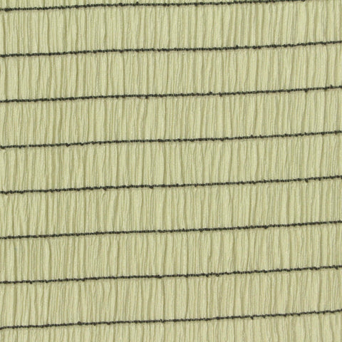 Black Horizontal-Stripe Crepe, Polyester, 130 gsm