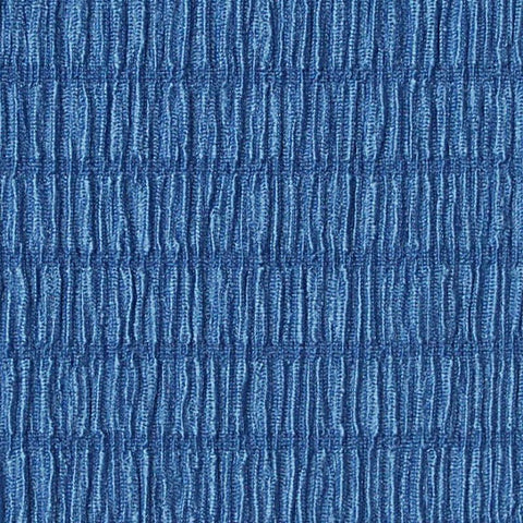 Polyester Stretch Crepe Fabric, 125 gsm, 155 cm — Blue