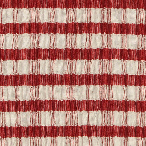 Red Horizontal-Stripe Crepe, Poly-Cotton