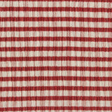 Red Horizontal-Stripe Crepe, Poly-Cotton
