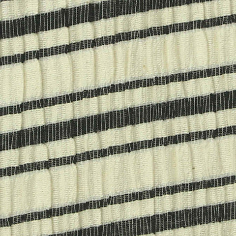 Black Stripes Crepe, Cotton-Poly