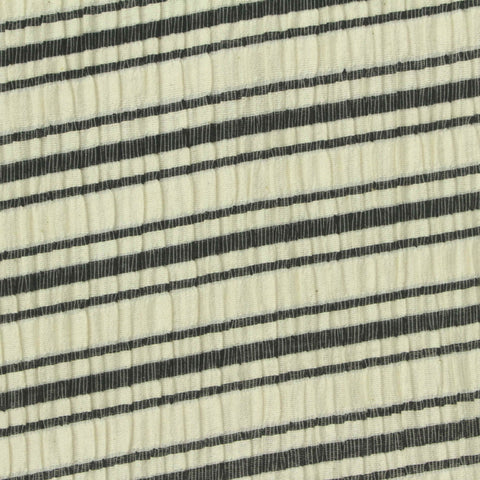 Black Stripes Crepe, Cotton-Poly
