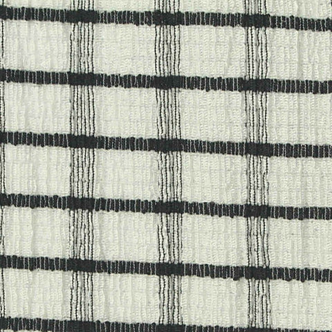 Dark Grey Check Crepe, Polyester