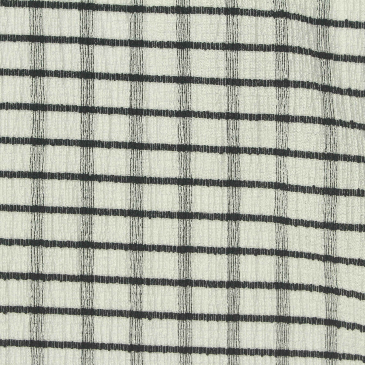Dark Grey Check Crepe, Polyester