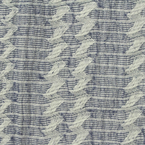 White Zigzag Crepe, Poly-Cotton