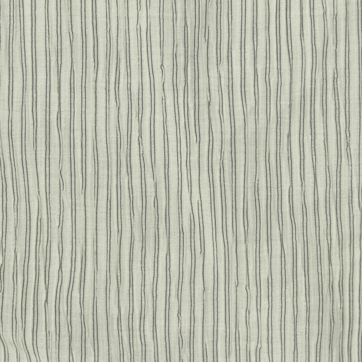Cream Vertical-Stripe Crepe, Cotton-Poly