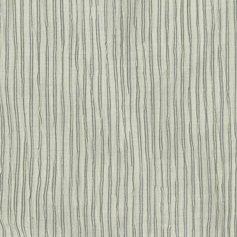 Cream Vertical-Stripe Crepe, Cotton-Poly