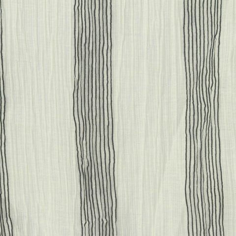 Off-White Stripe Crepe, Cotton-Poly