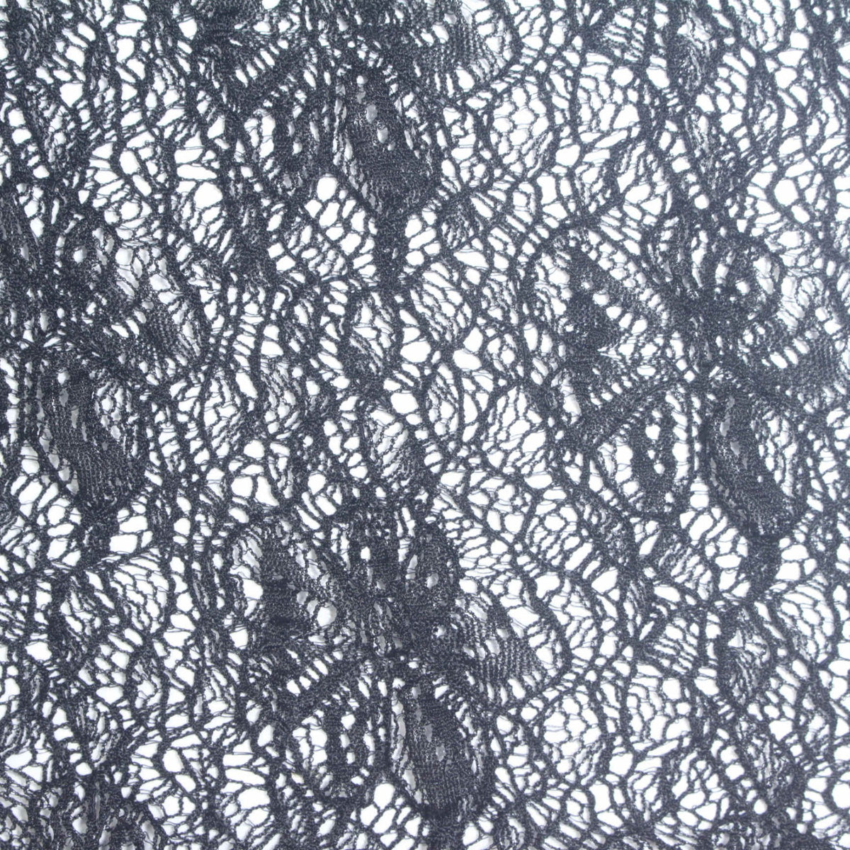 Black Openwork Lace, Nylon, 90 gsm