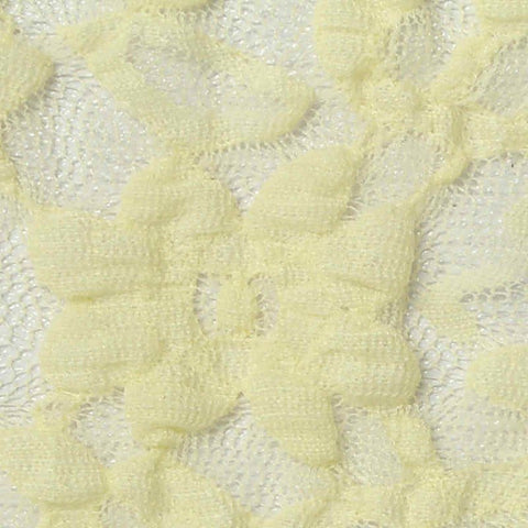 Light Yellow Floral Lace, Nylon, 126 gsm