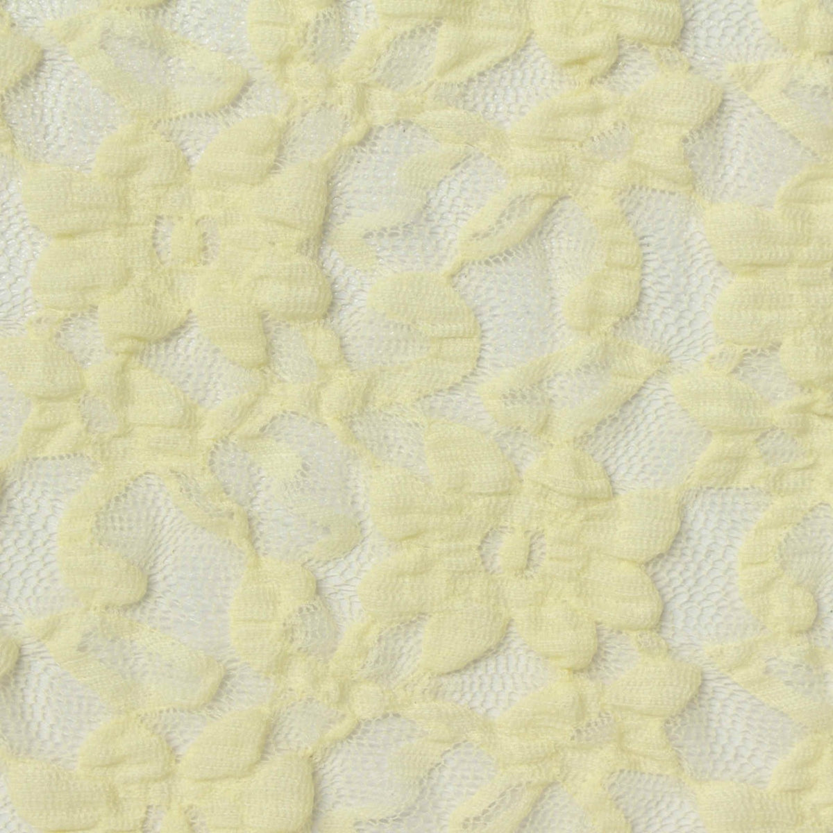 Light Yellow Floral Lace, Nylon, 126 gsm