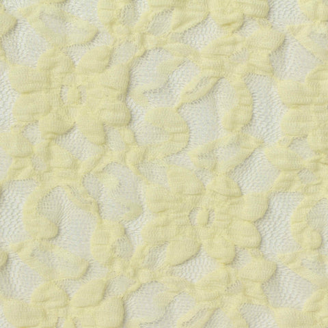 Light Yellow Floral Lace, Nylon, 126 gsm