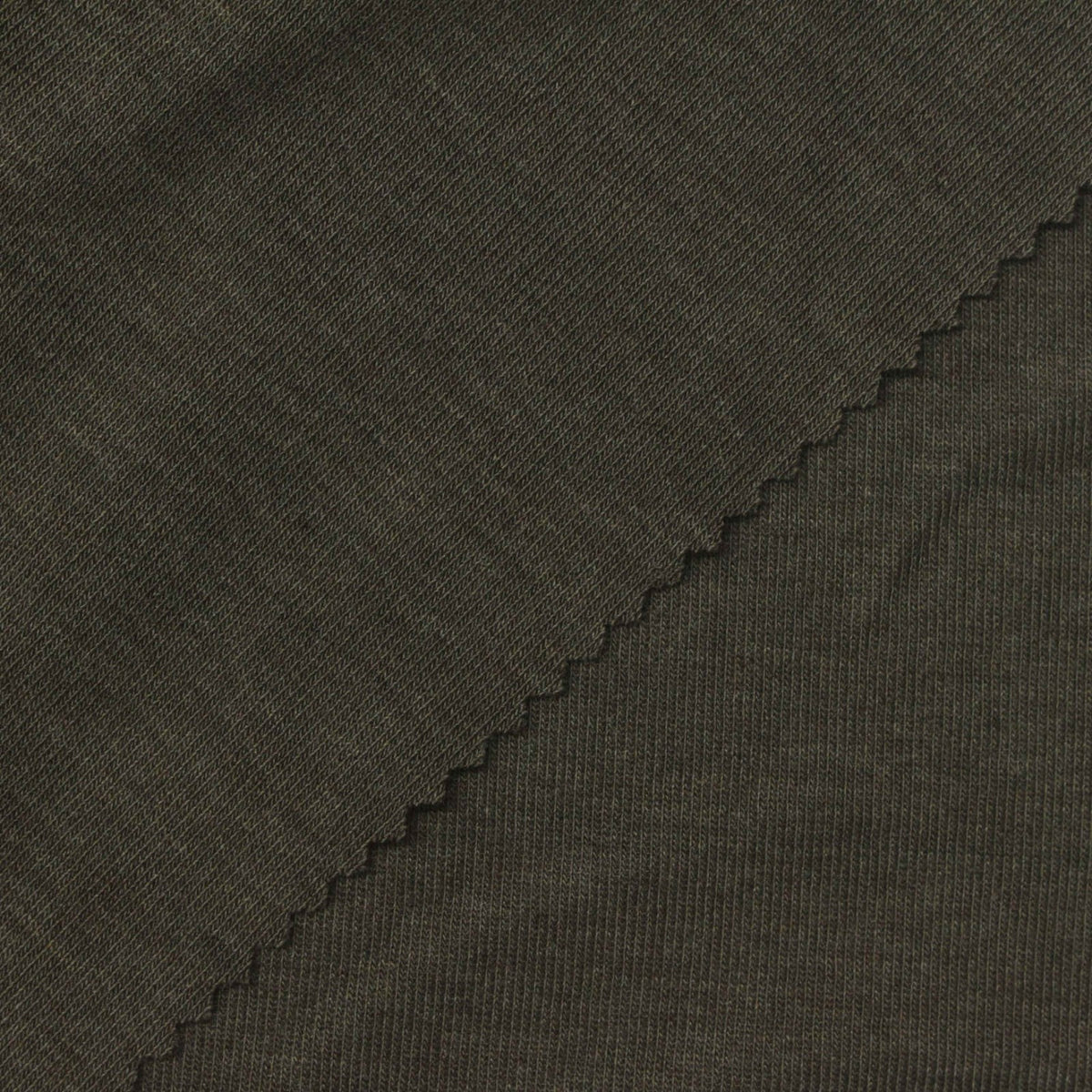 Modal Acrylic Stretch Rib Knit Fabric, 160 gsm, 165 cm — Khaki