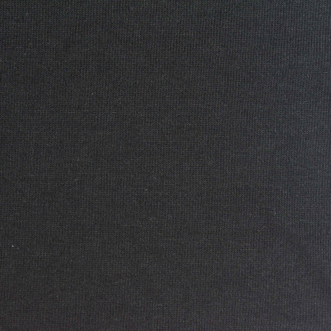 Modal Acrylic Stretch Rib Knit Fabric, 180 gsm, 165 cm — Black
