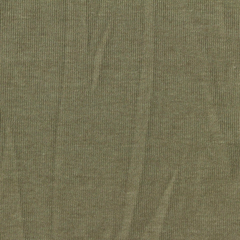 Modal Acrylic Stretch Rib Knit Fabric, 150 gsm, 165 cm — Khaki